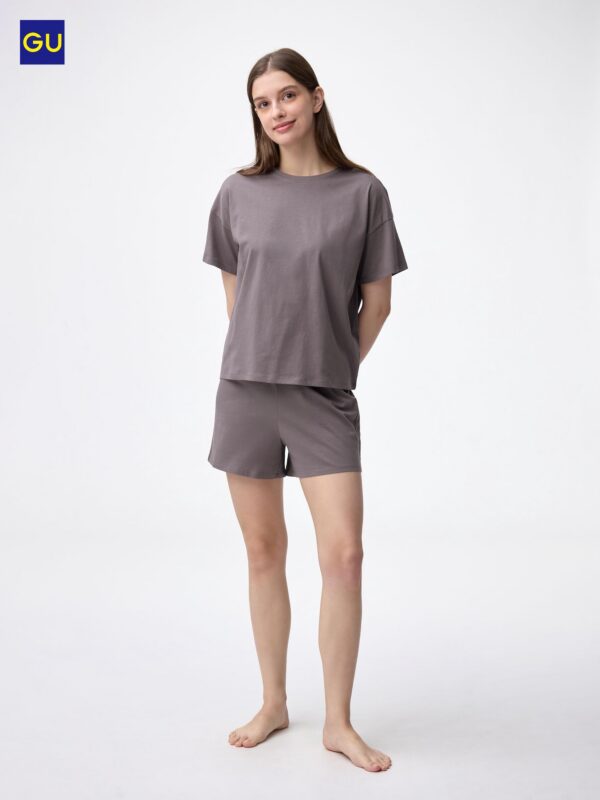 Хлопковый цветной лаунж-сет GU (с коротким рукавом)