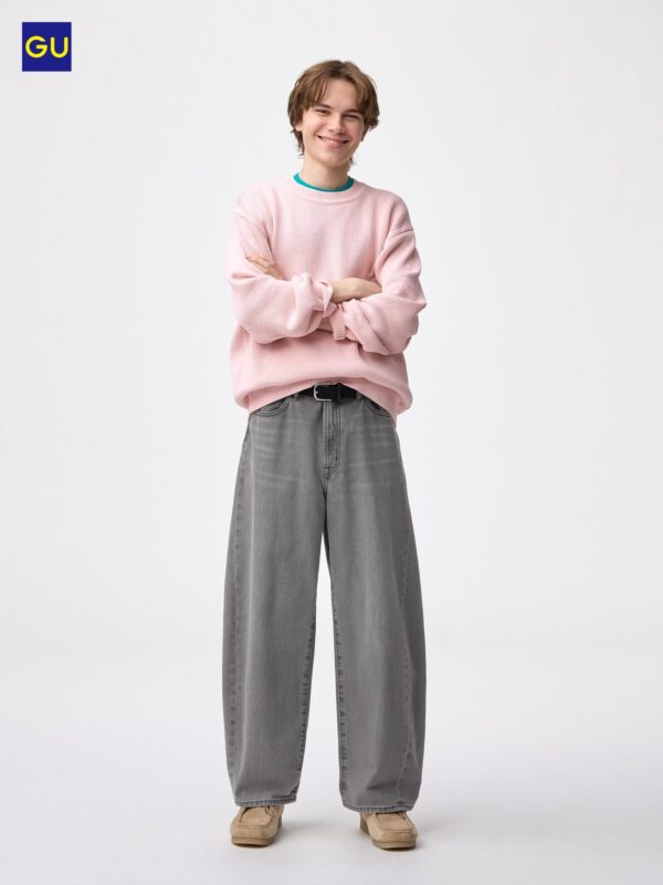 GU джинсы-каски