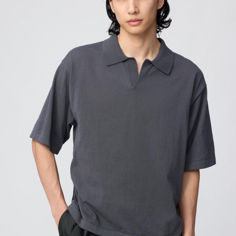 Свитер с отложным воротником (короткий рукав)