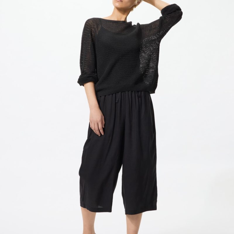 Кроп-брюки из вискозы RELACO (однотонные)