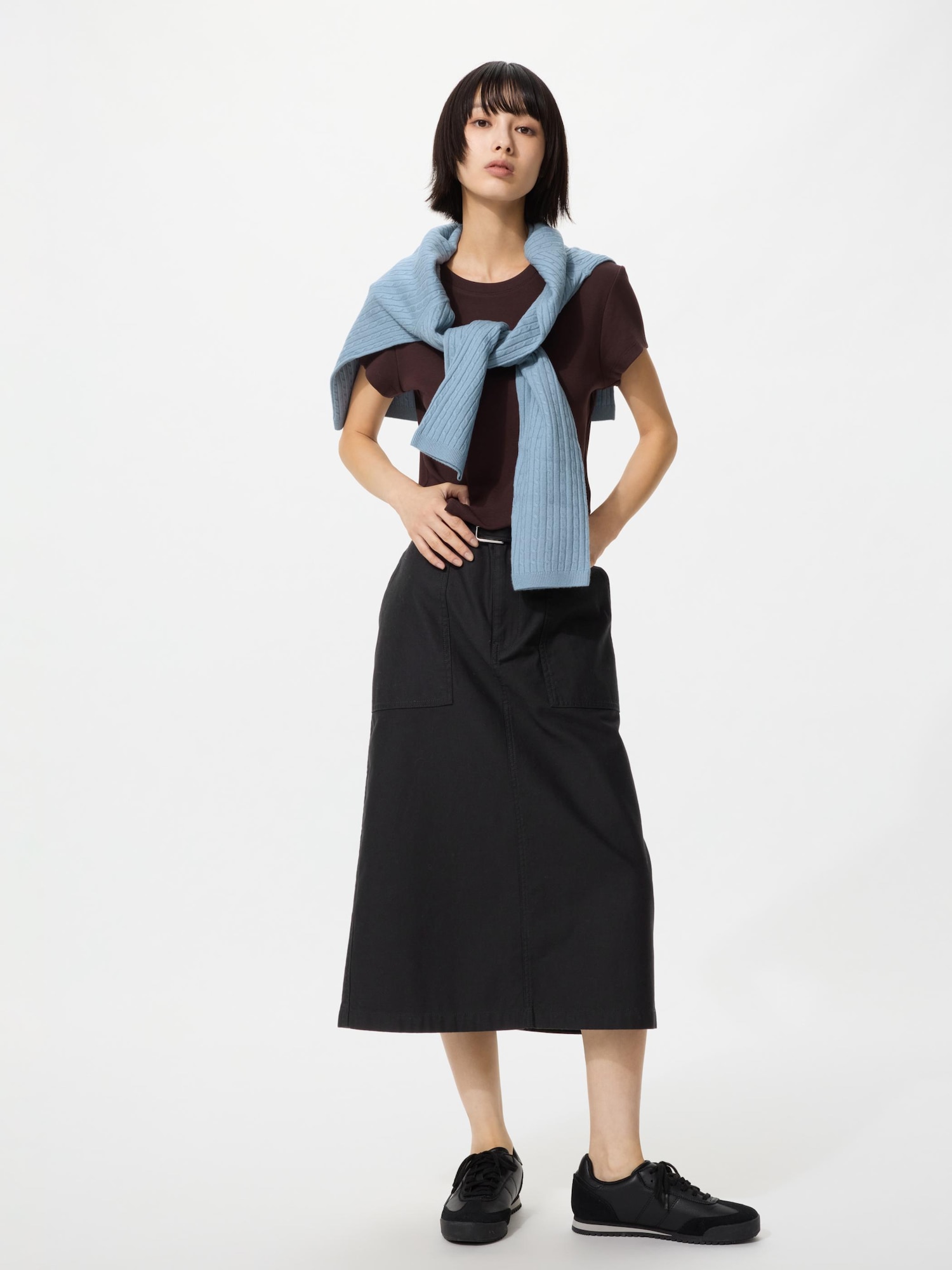 Хлопковая миди-юбка