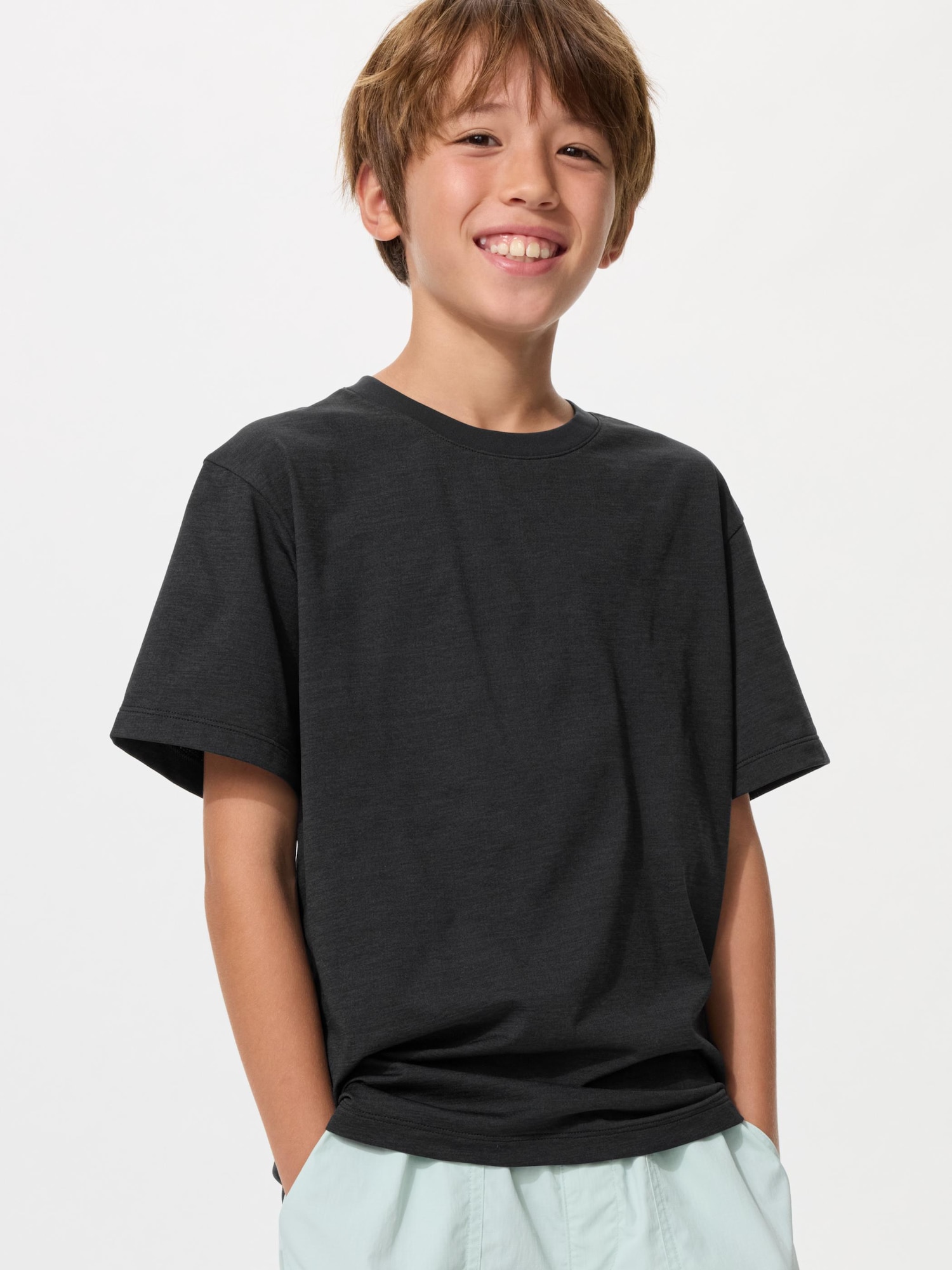 Детская футболка KIDS DRY-EX с круглым вырезом (однотонная)