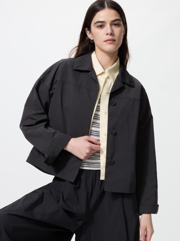 Жакет с отложным воротником и короткими рукавами