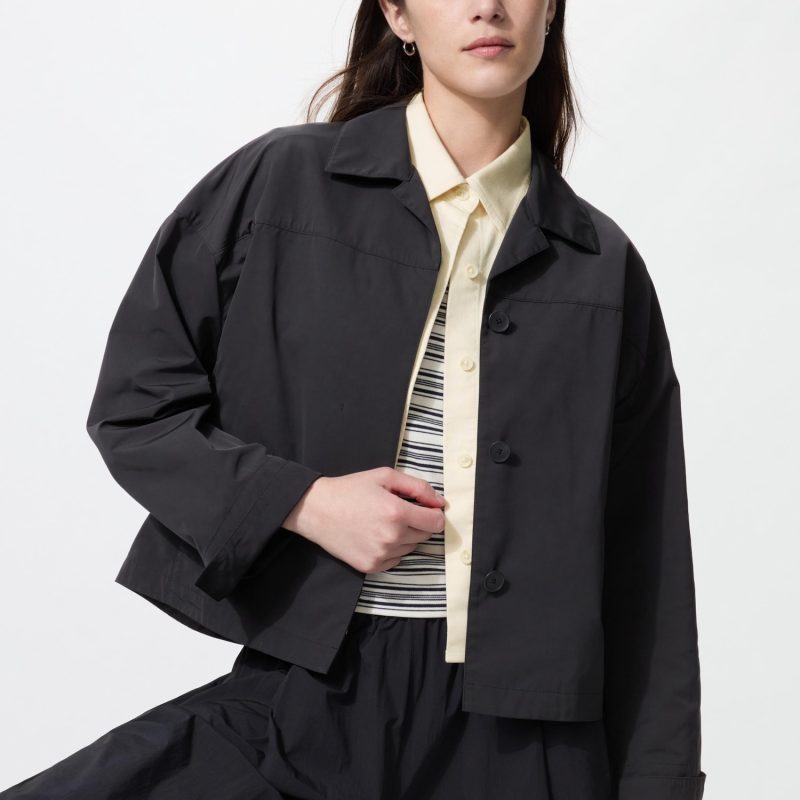 Жакет с отложным воротником и короткими рукавами