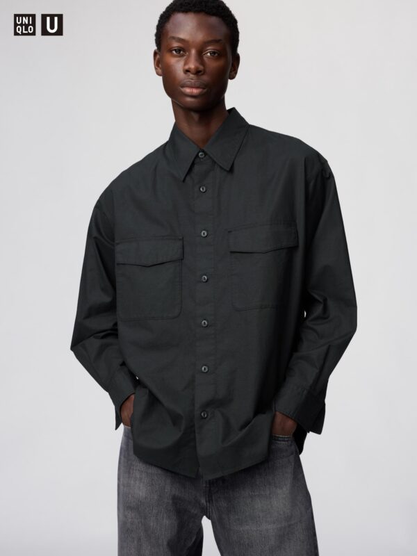 Оверсайз-рубашка в стиле кэжуал (с длинным рукавом)