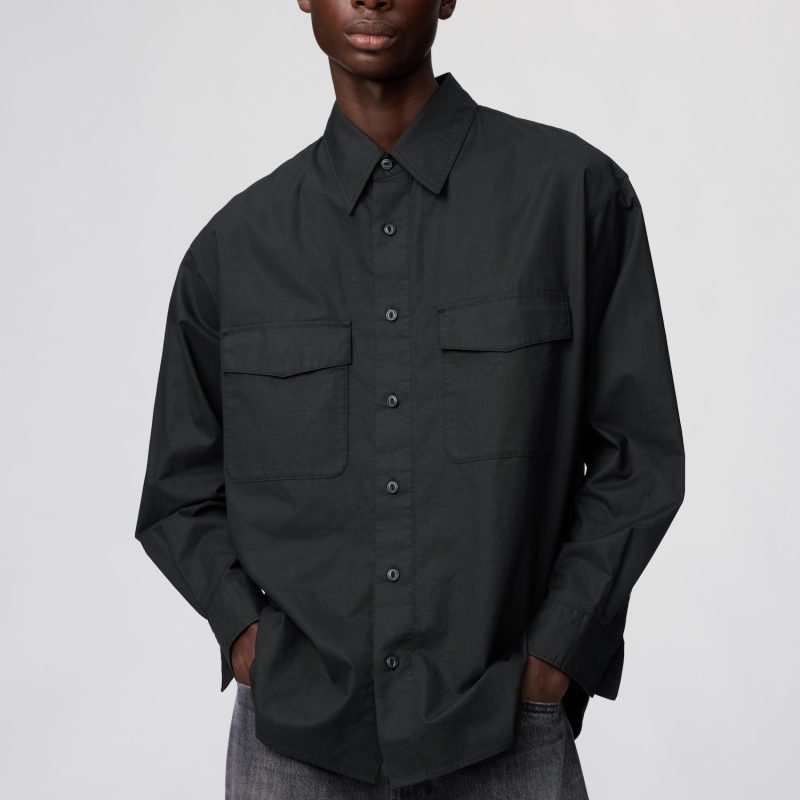 Оверсайз-рубашка в стиле кэжуал (с длинным рукавом)