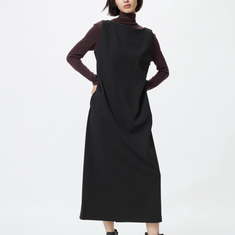 Платье-сарафан из креп-жоржета (без рукавов)