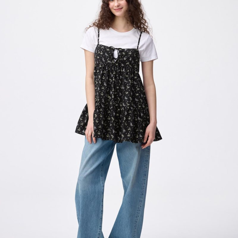 Туника-камисоль с цветочным принтом GU