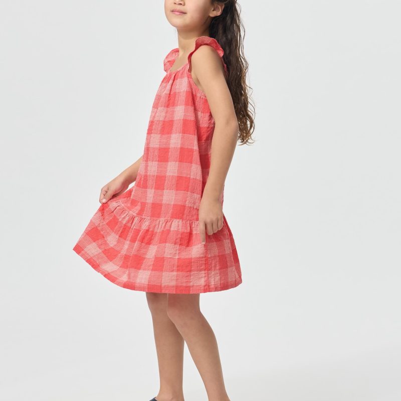 Девочки, сарафан-камисоль (в клетку)