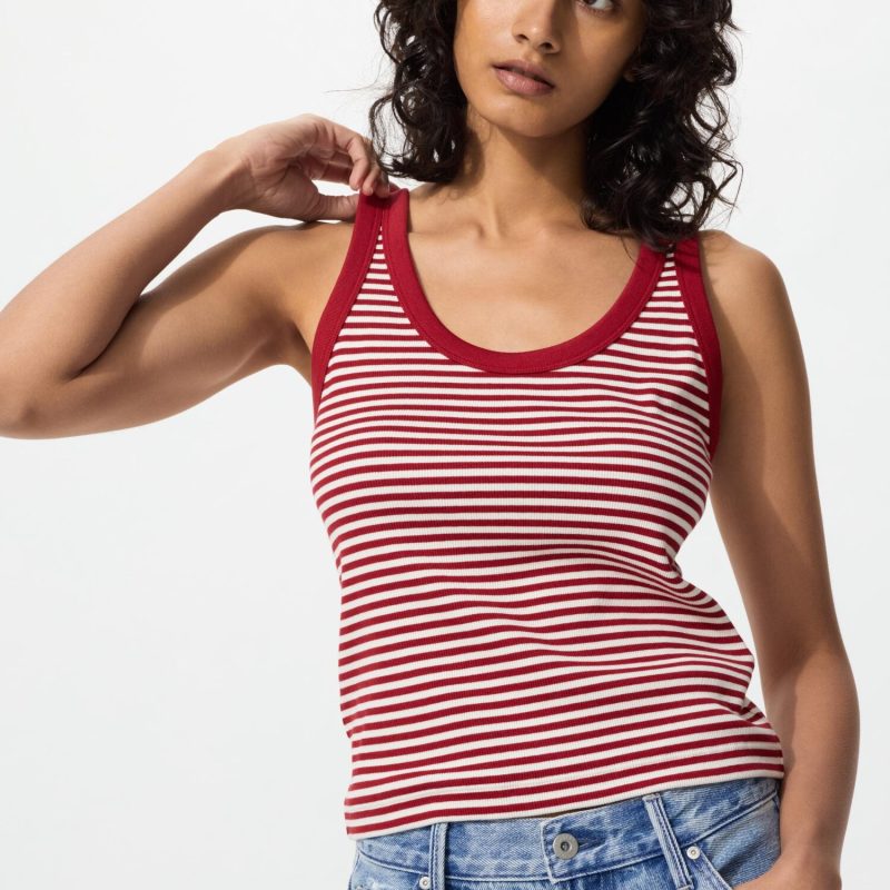 Мягкий трикотажный топ с полосками