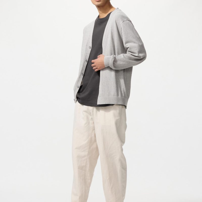 Льняные брюки свободного кроя