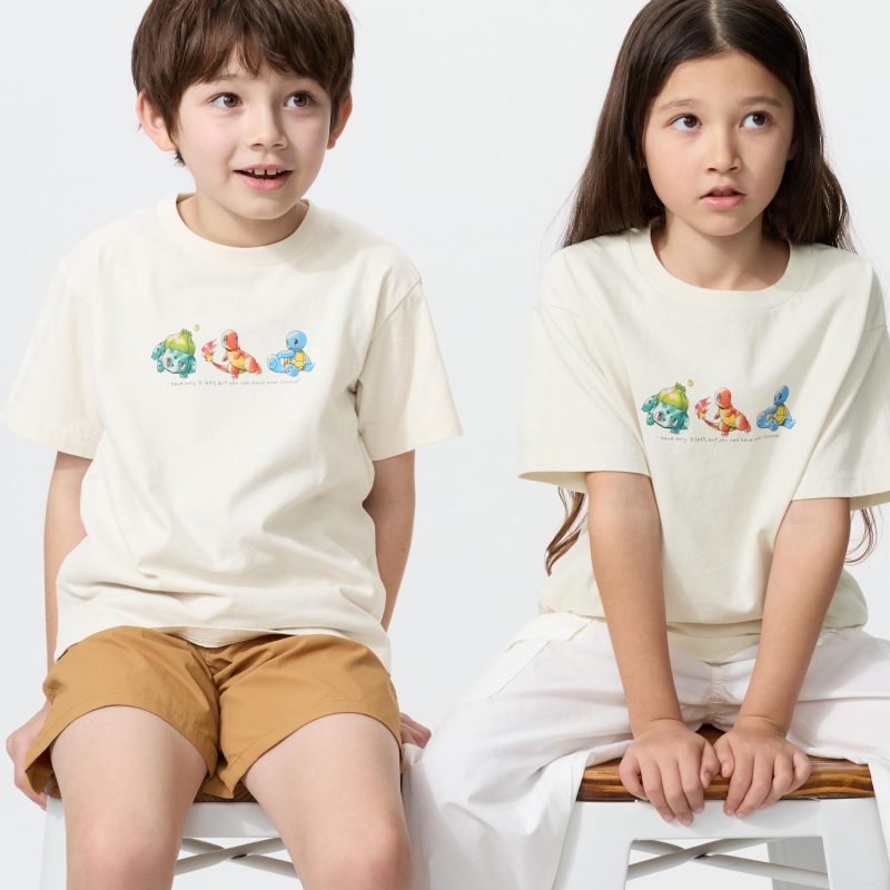 Детская футболка с принтом покемонов (с коротким рукавом) A