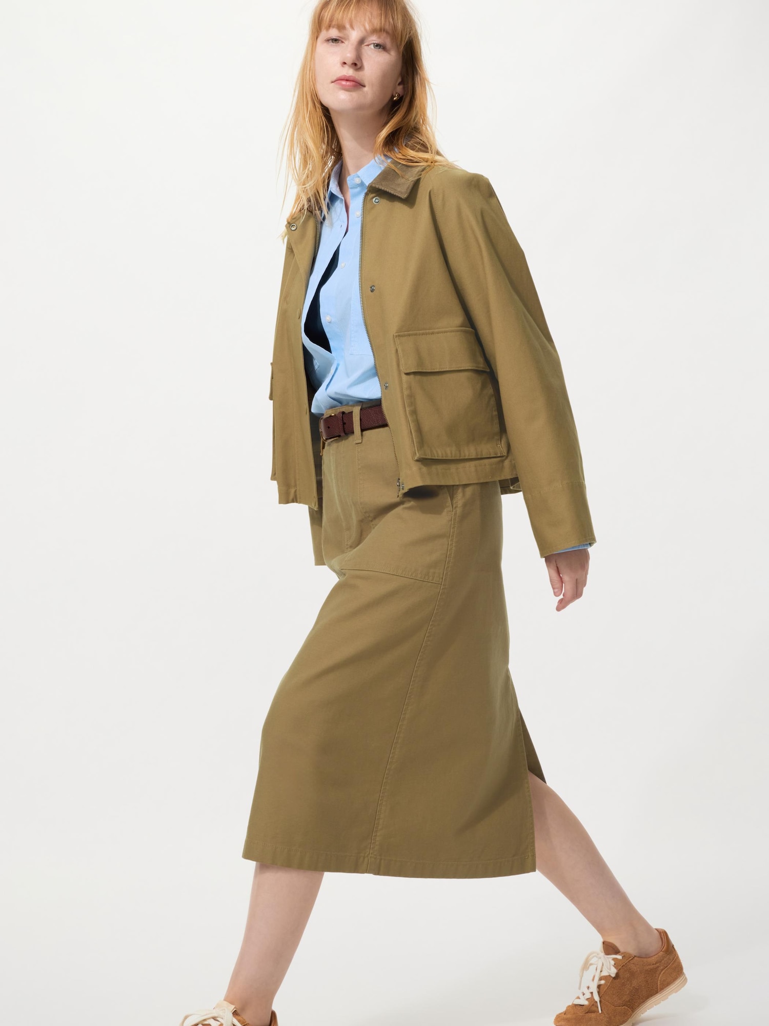 Хлопковая миди-юбка