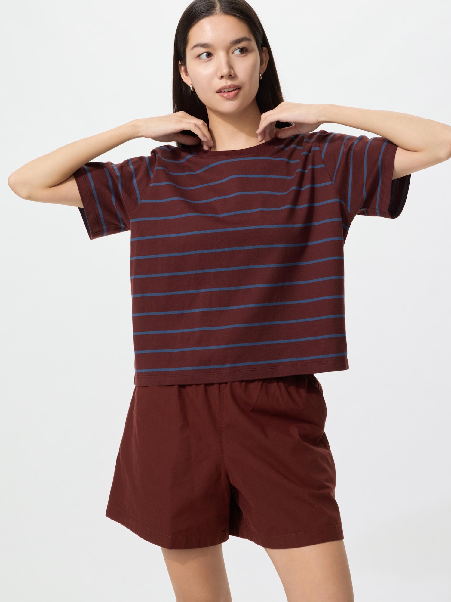 Хлопковые брюки-шорты