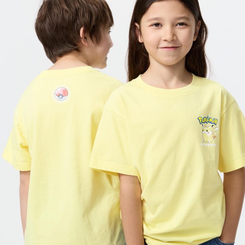 Детская футболка с графическим принтом покемонов (с коротким рукавом)