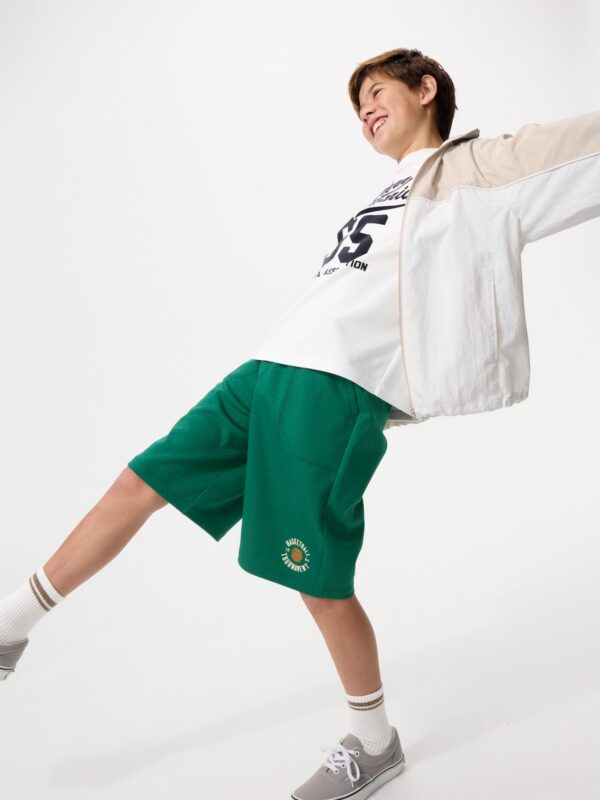 Детские полупрозрачные шорты из хлопка AIRism с принтом