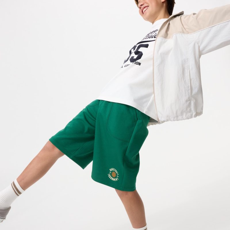 Детские полупрозрачные шорты из хлопка AIRism с принтом