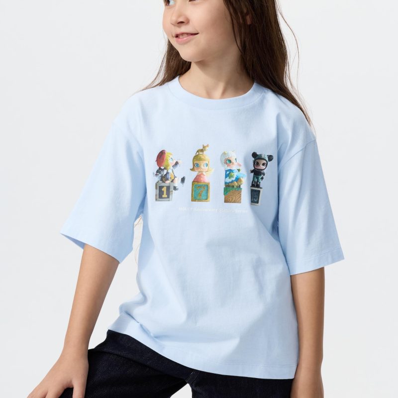 Женская футболка UT с принтом Pop Mart (с коротким рукавом, оверсайз)