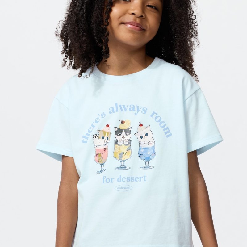 Девочки, футболка UT с графическим принтом, короткий рукав