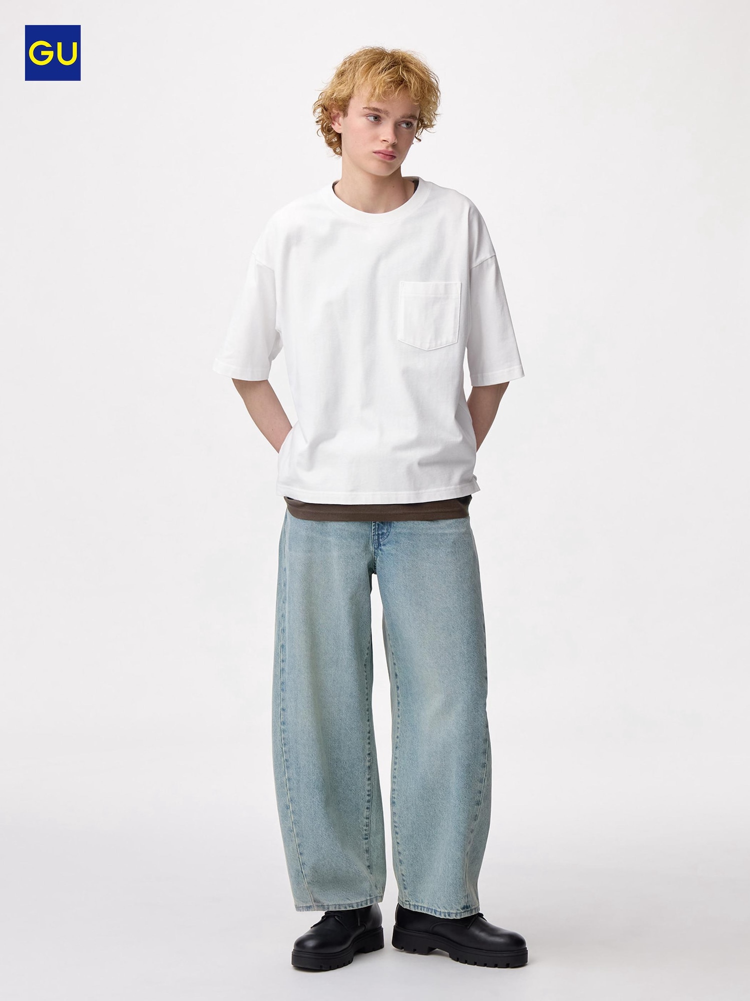 Джинсы с широкими штанинами GU