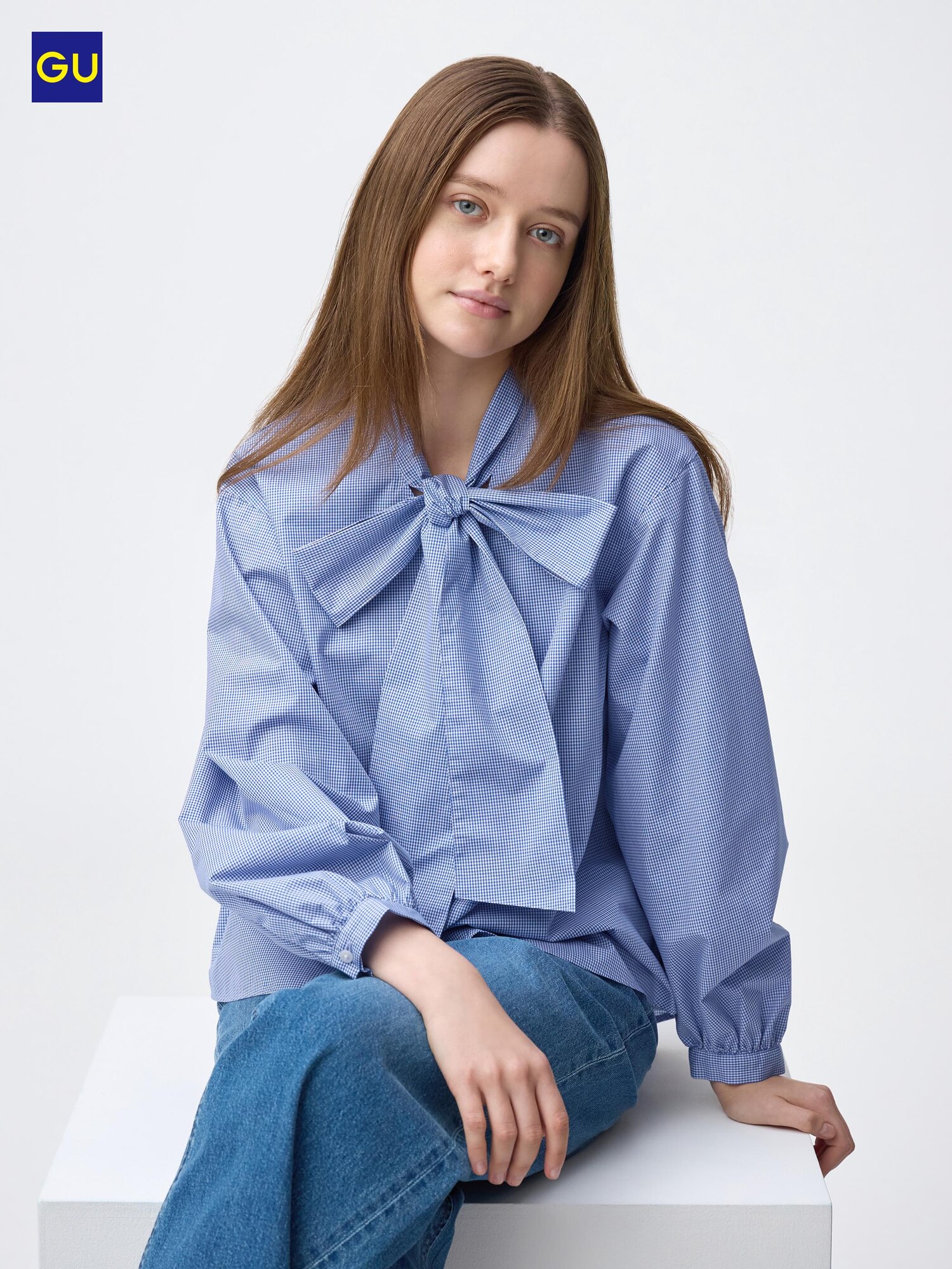 Блузка с бантами GU
