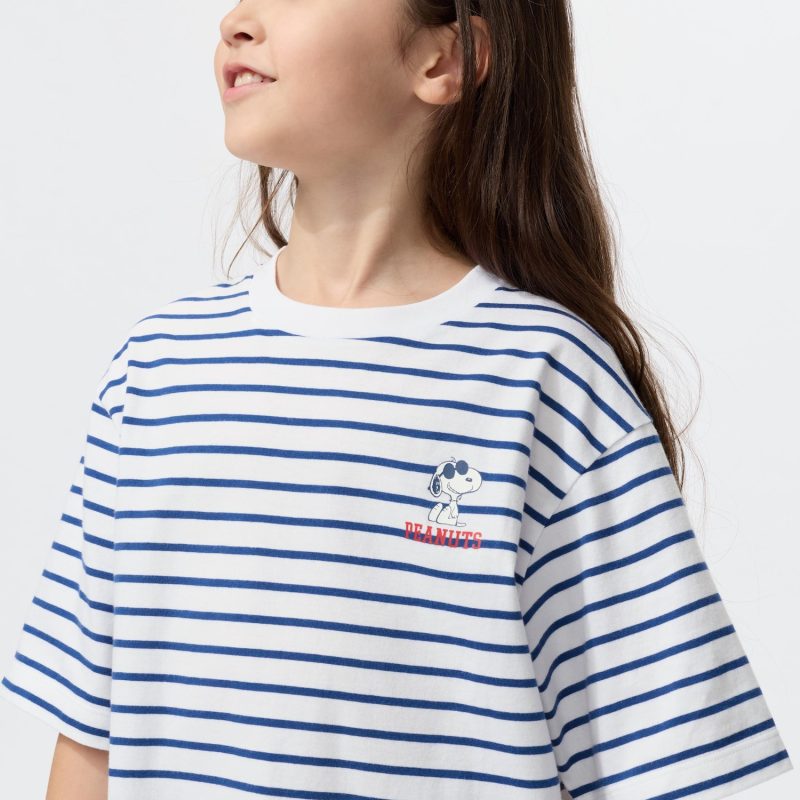 Женская футболка с принтом PEANUTS, оверсайз, короткий рукав