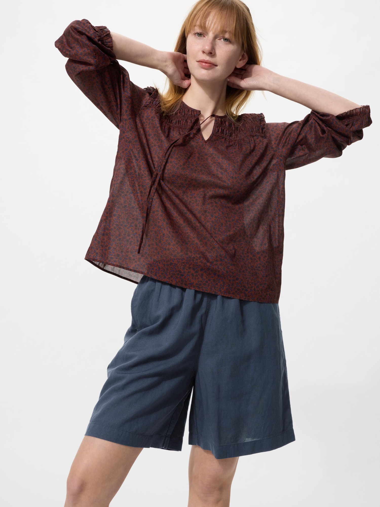 Льняные удобные шорты