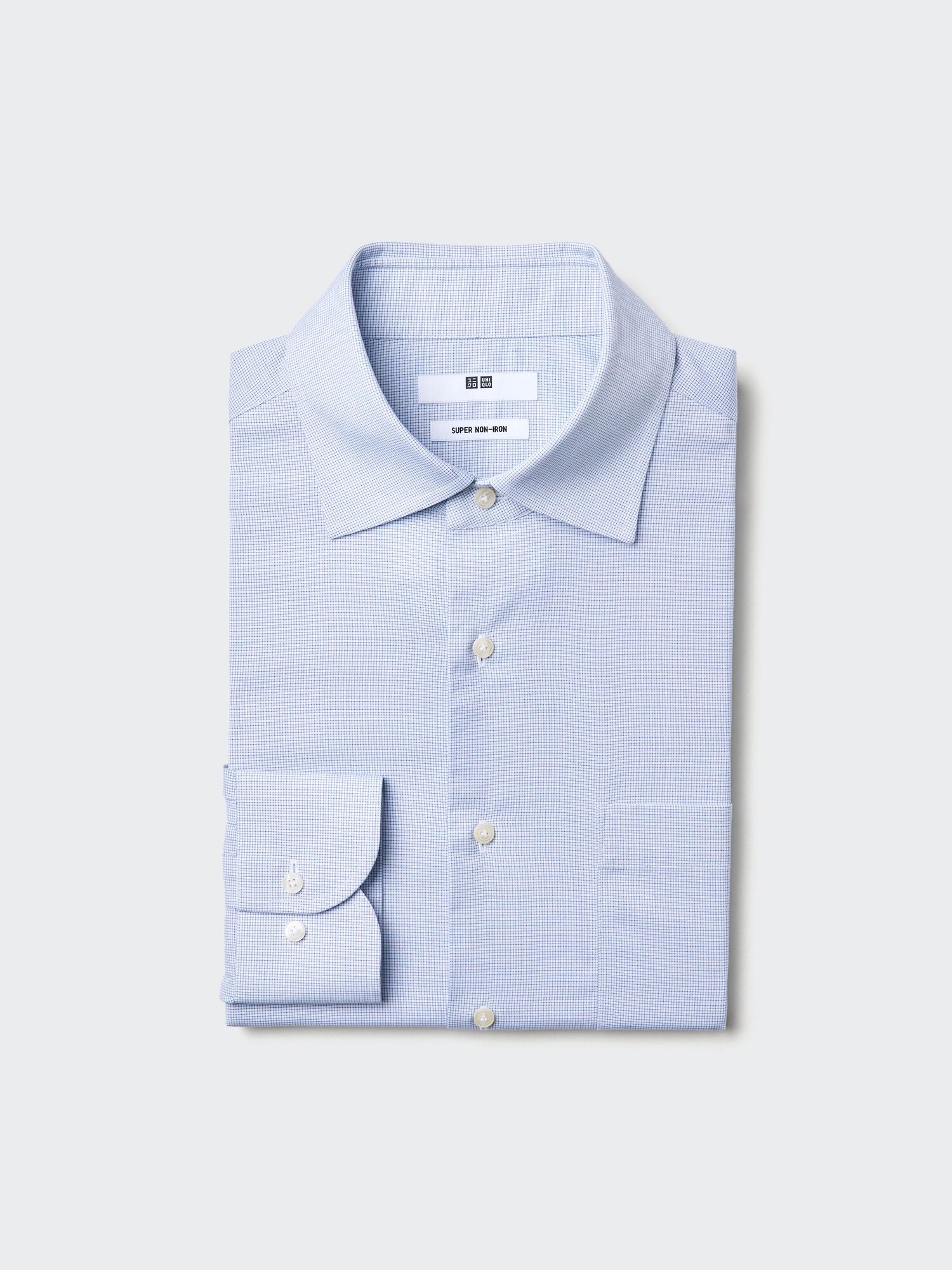 Рубашка Super Non-Iron (с длинными рукавами, полуширокий воротник), в клетку