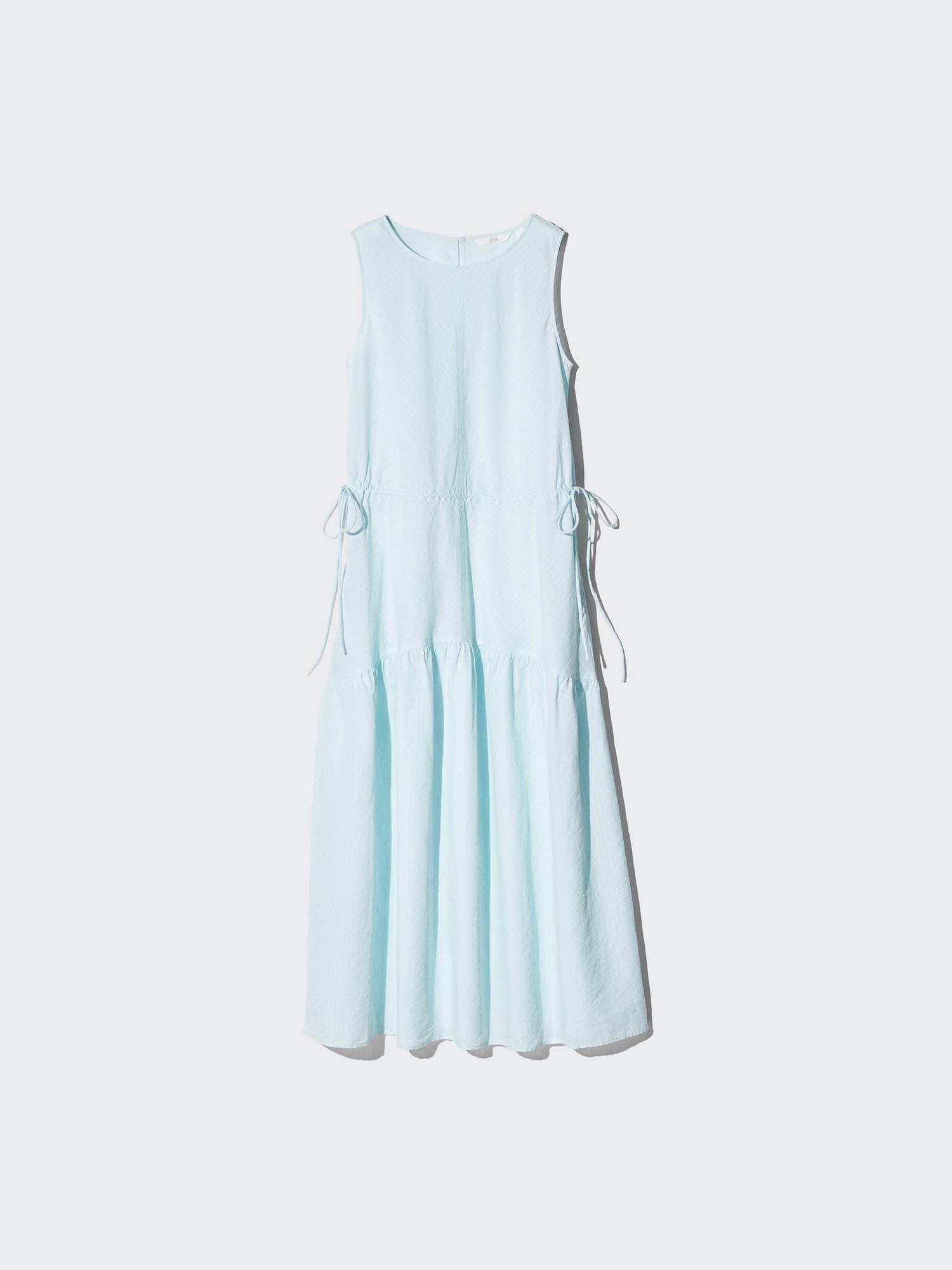 Платье-сарафан из льняной смеси (без рукавов)