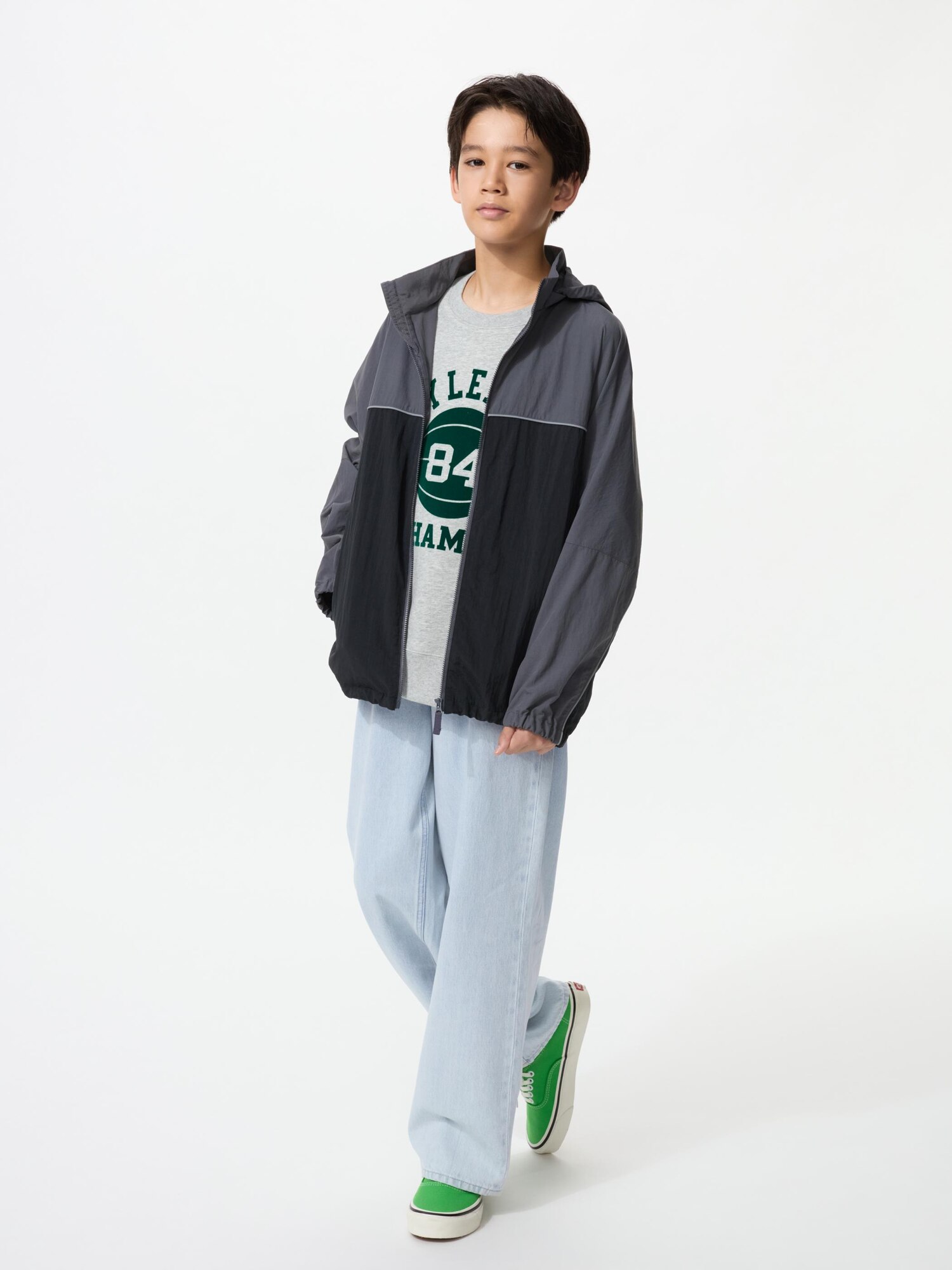 Детская складная парка с защитой от УФ (цветные блоки)