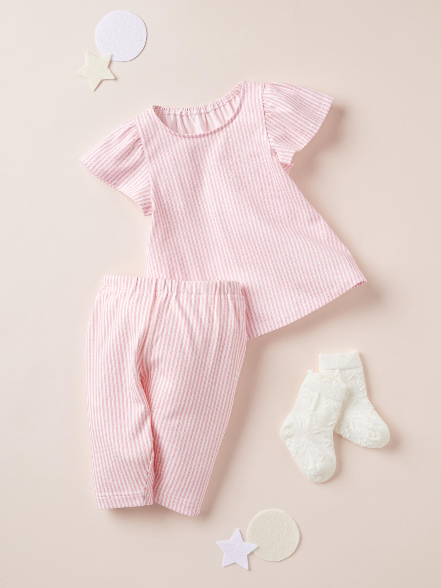 Короткие леггинсы BT AIRism (релакс-фит) в полоску