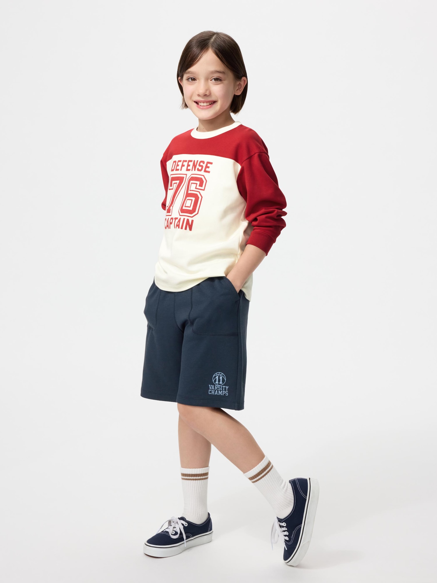 Детские полупрозрачные шорты из хлопка AIRism с принтом