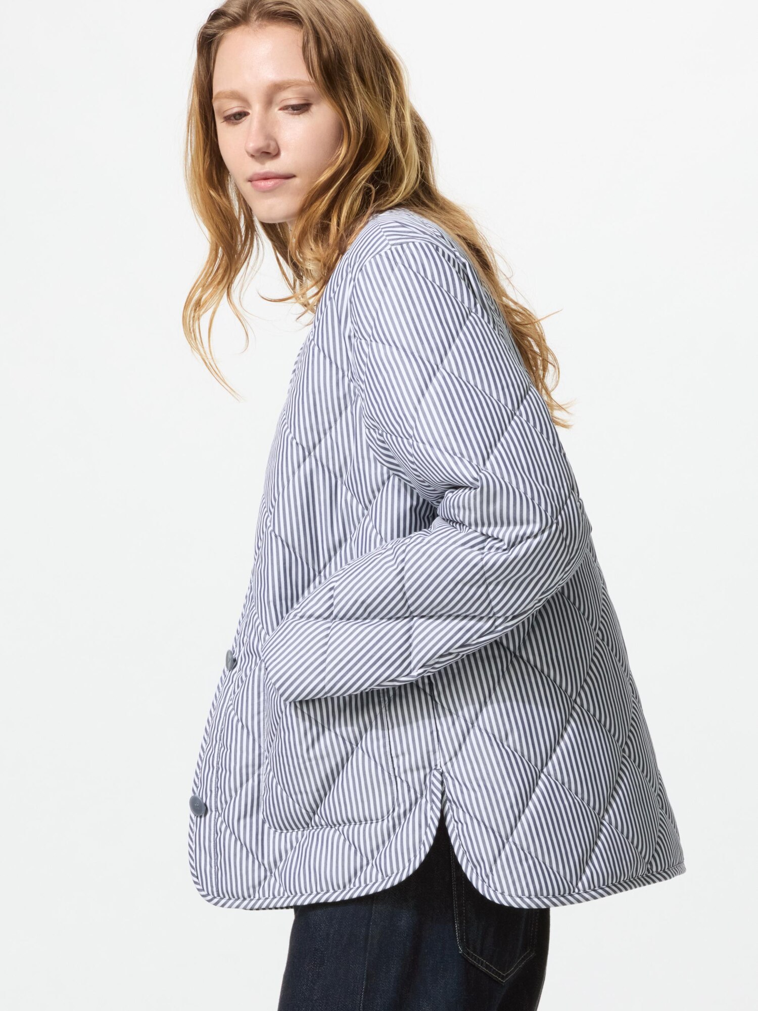 PUFFTECH노칼라재킷(패턴)