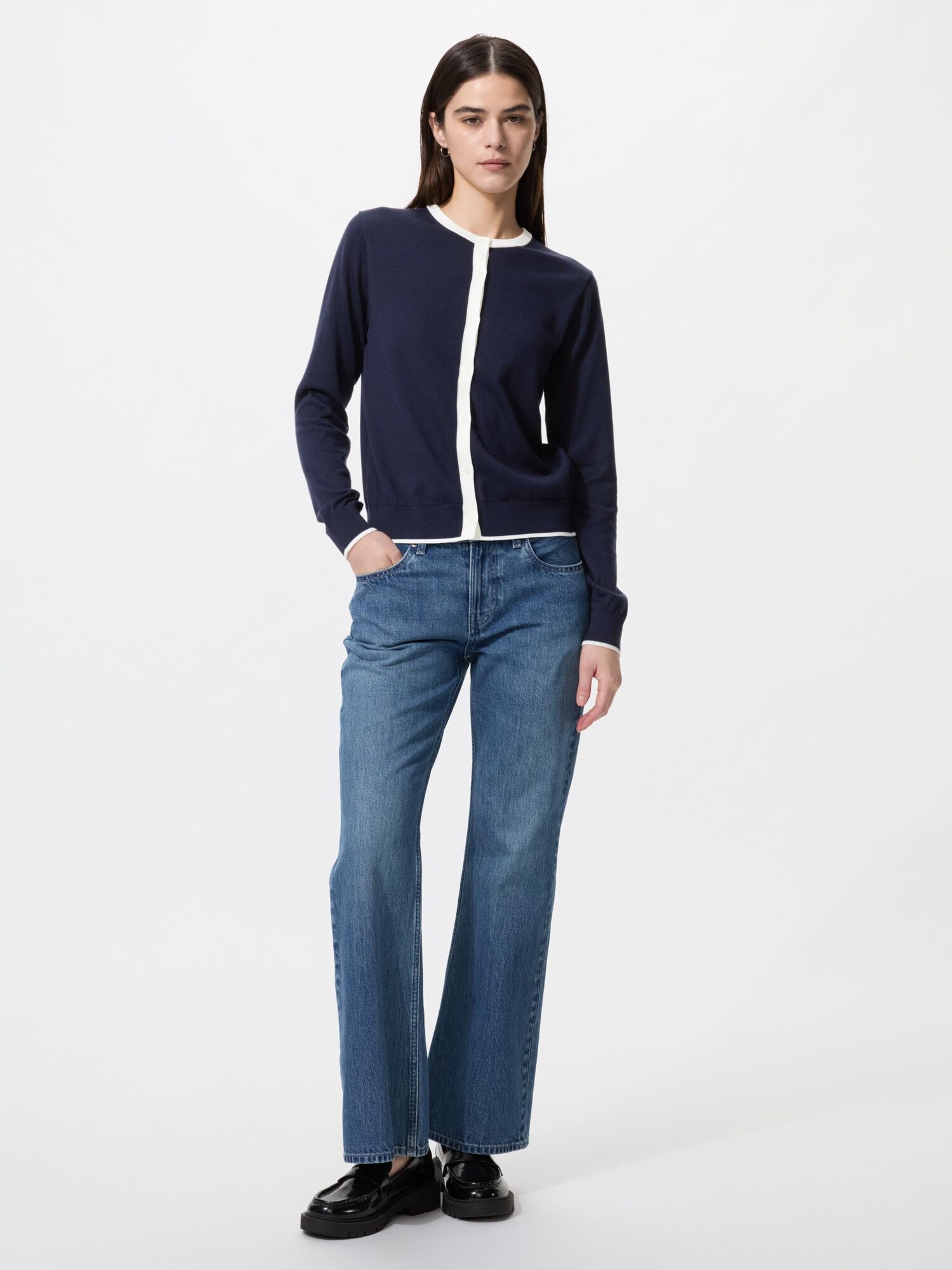 Круглый вязаный кардиган с УФ-защитой (цветные блоки)