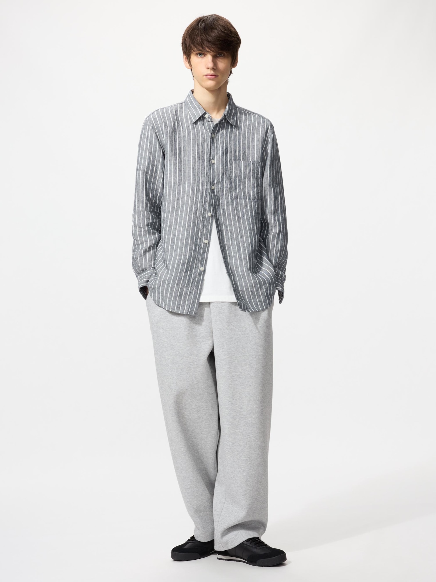 Рубашка из премиум-льна (длинный рукав), полоска A