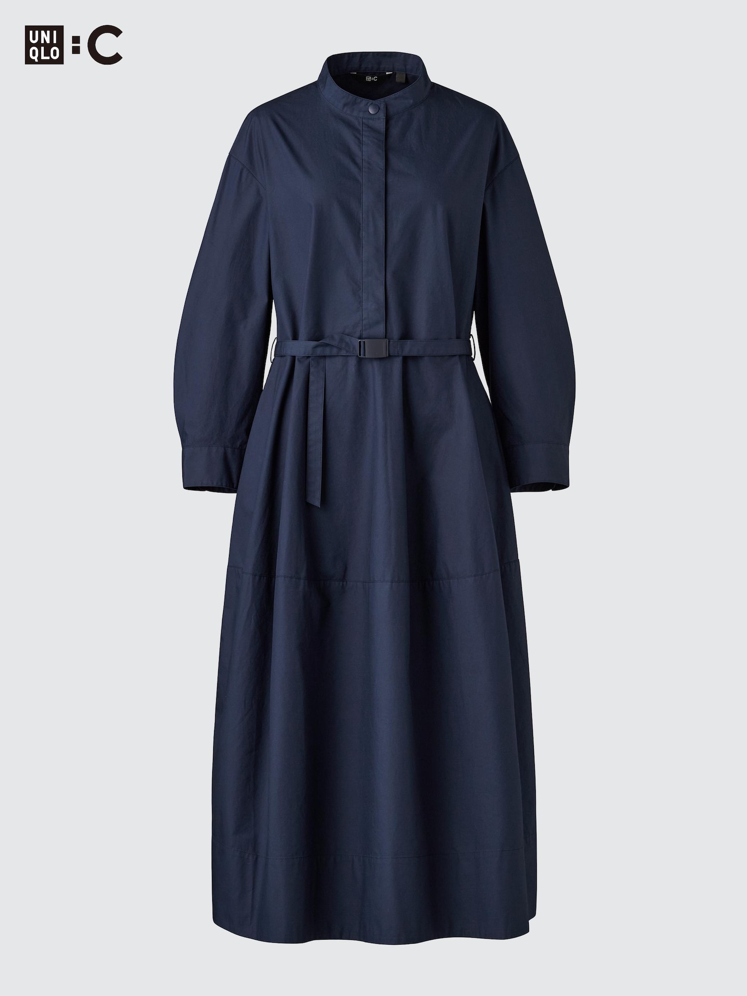 Хлопчатобумажное платье с объемным рукавом