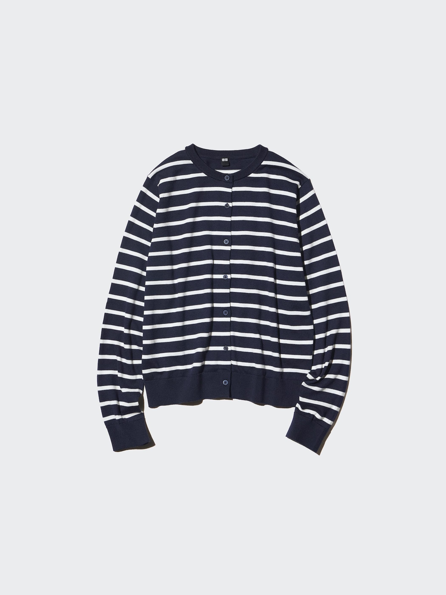 Круглый вязаный кардиган с УФ-защитой (в полоску)