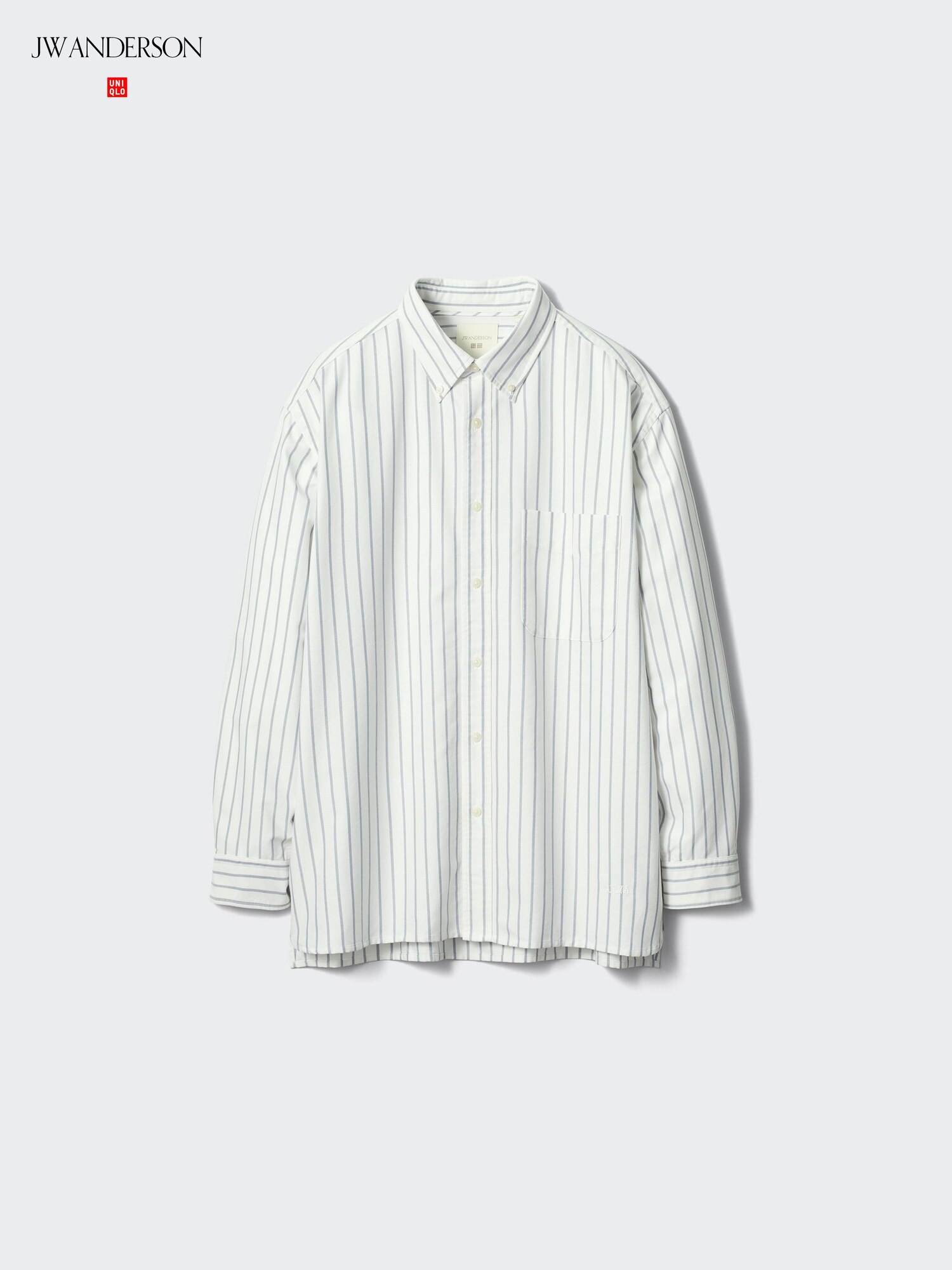 Оксфордская рубашка оверсайз (с длинным рукавом) в полоску B