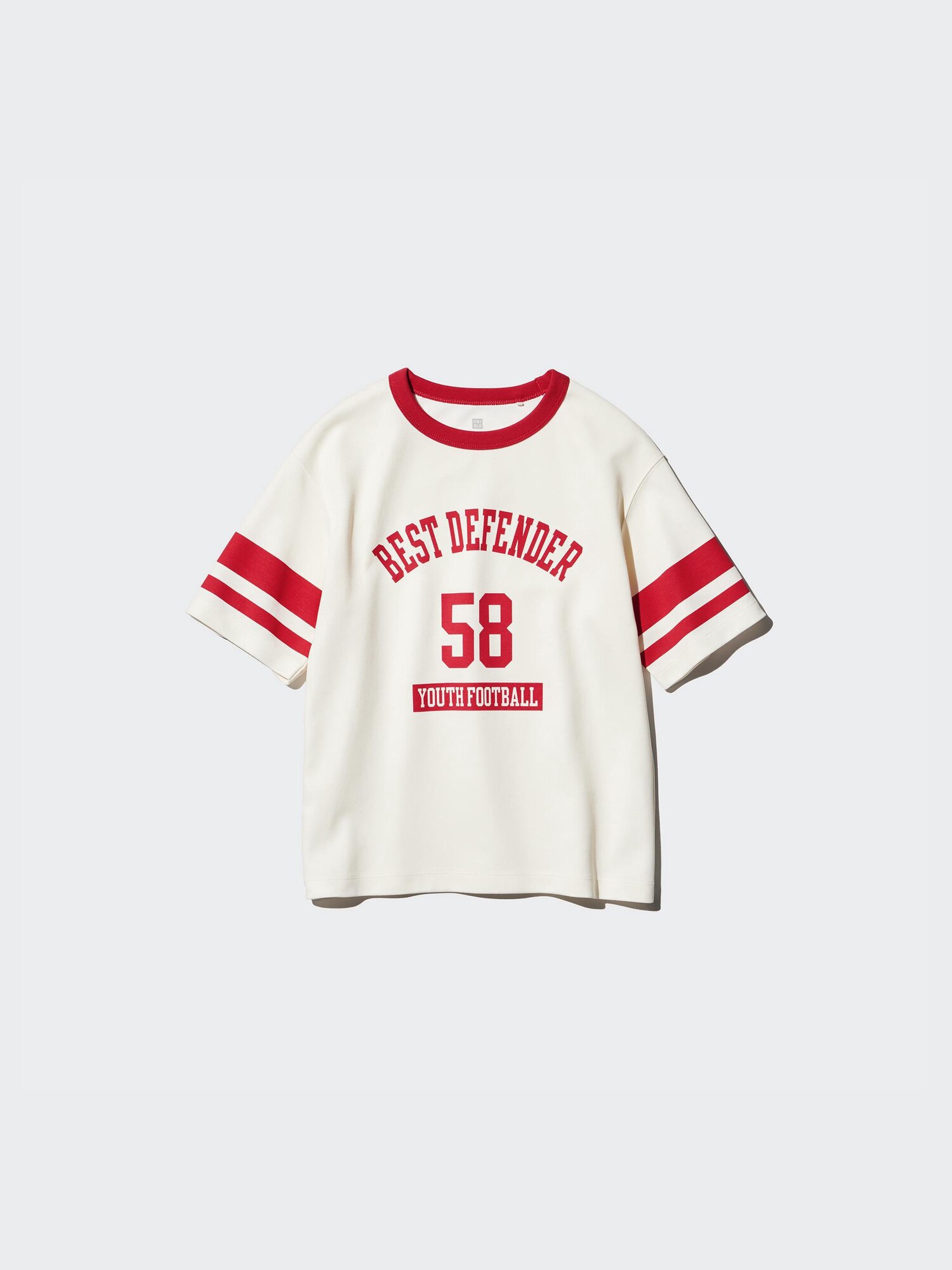 Детская футболка с круглым вырезом из хлопка AIRism с графическим принтом (линии)