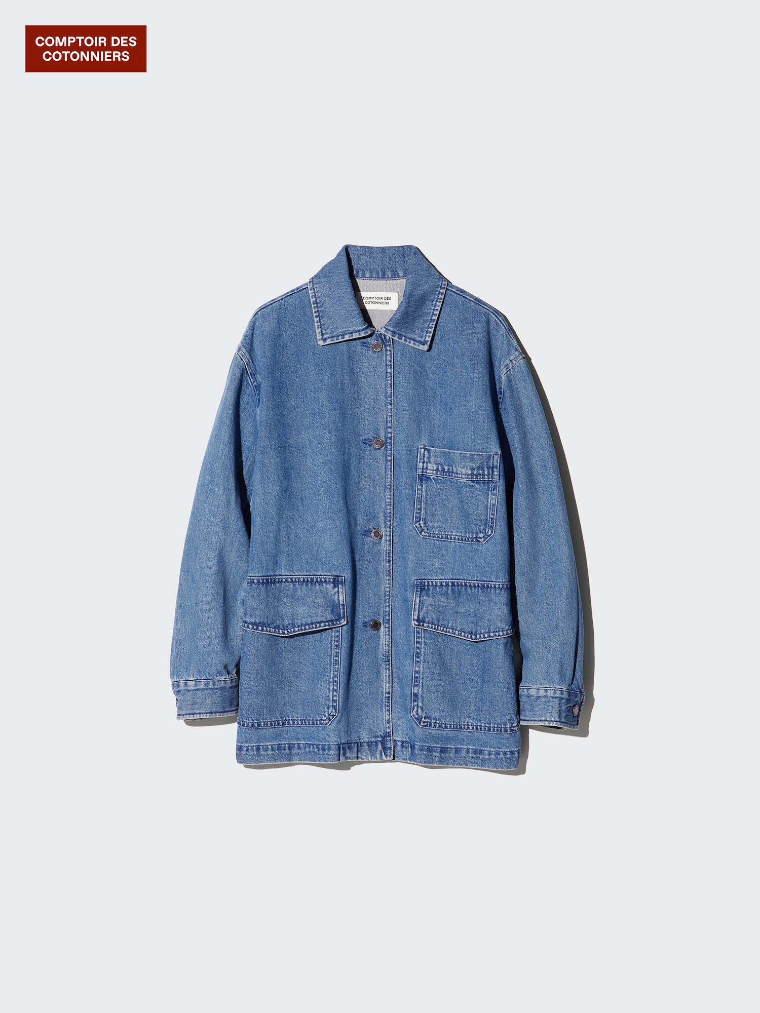 Хлопчатобумажная джинсовая куртка оверсайз