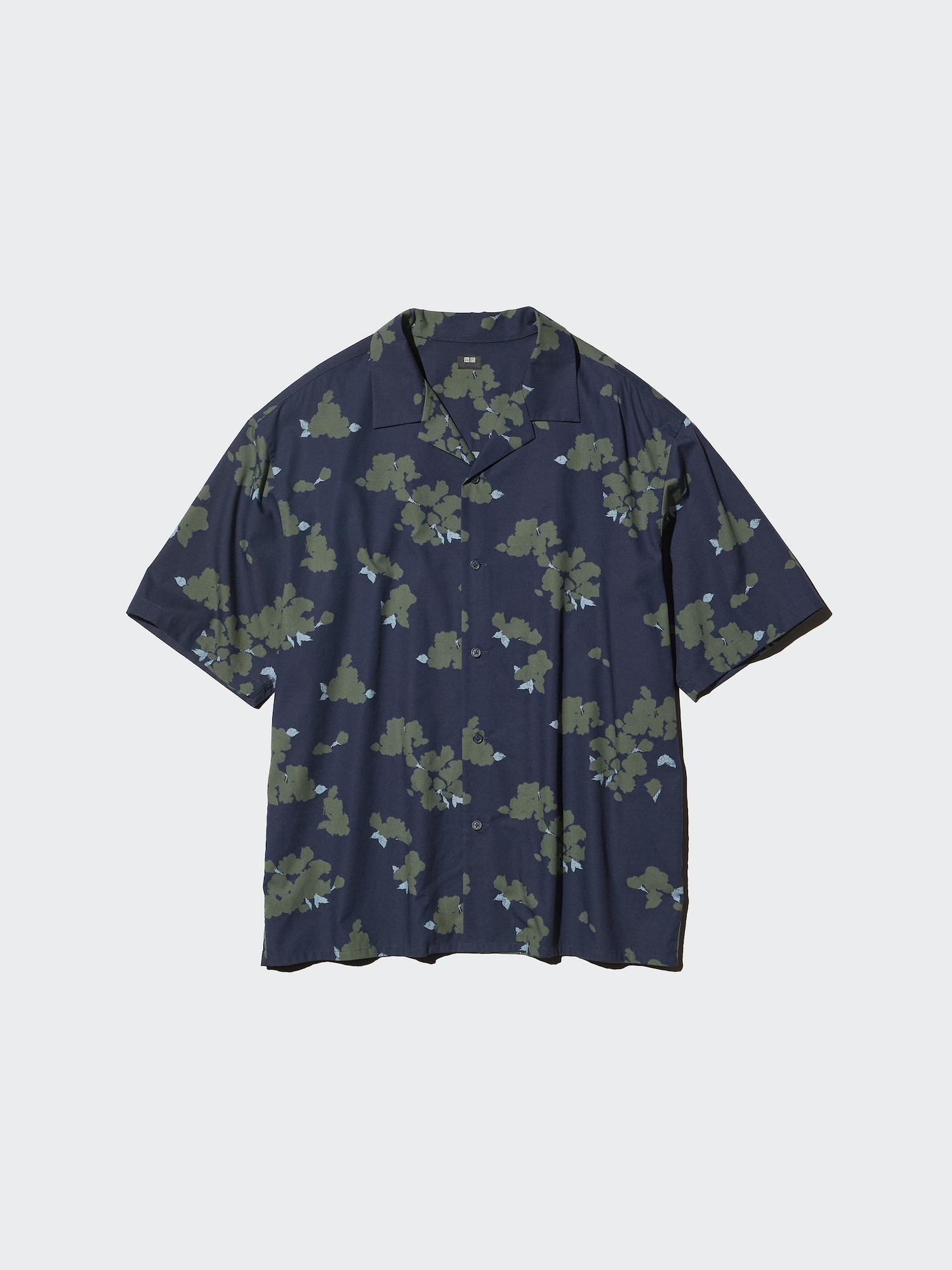 Рубашка с отложным воротником (короткий рукав, принт) A