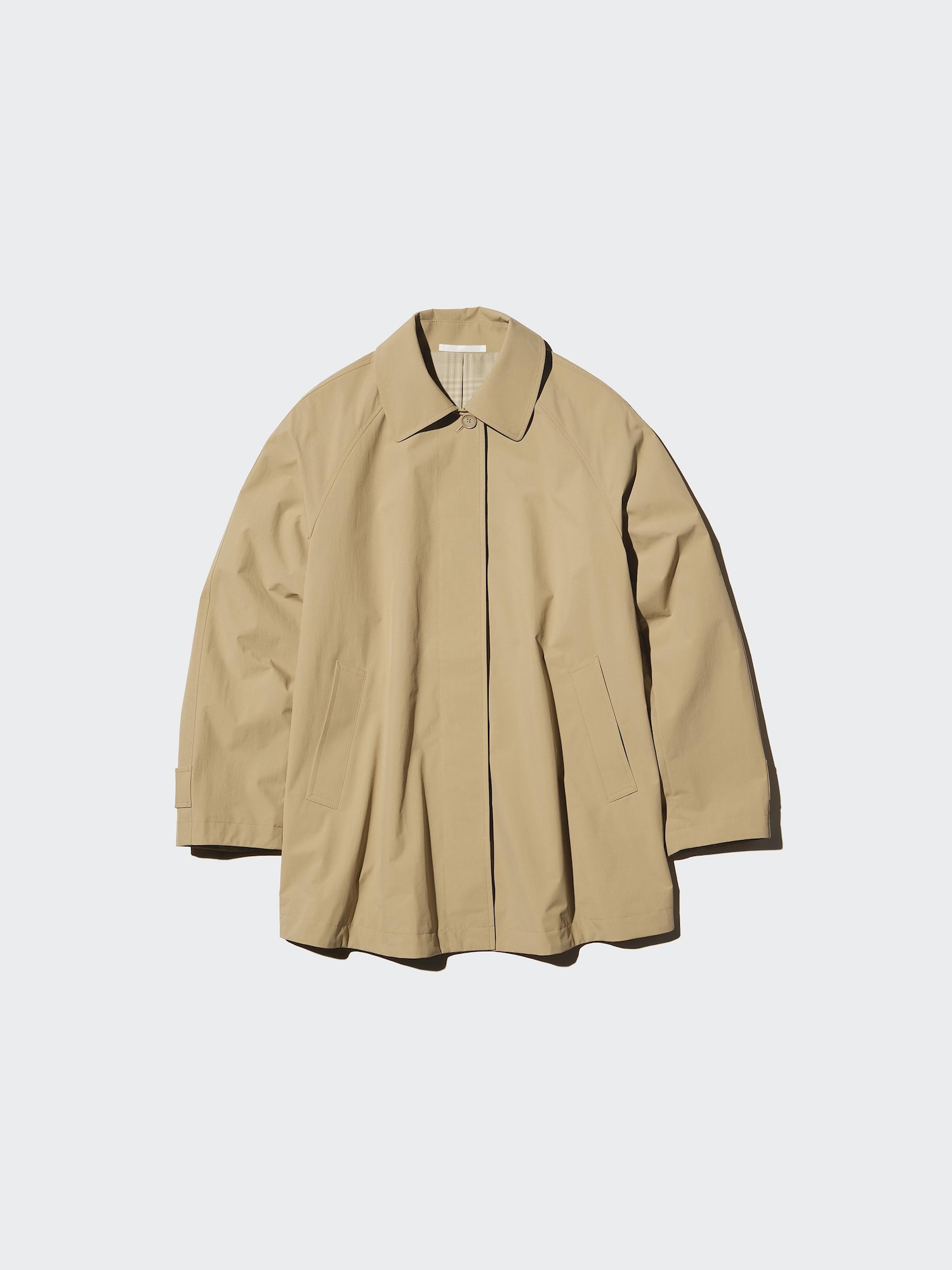 Однобортное короткое пальто (свободного кроя)