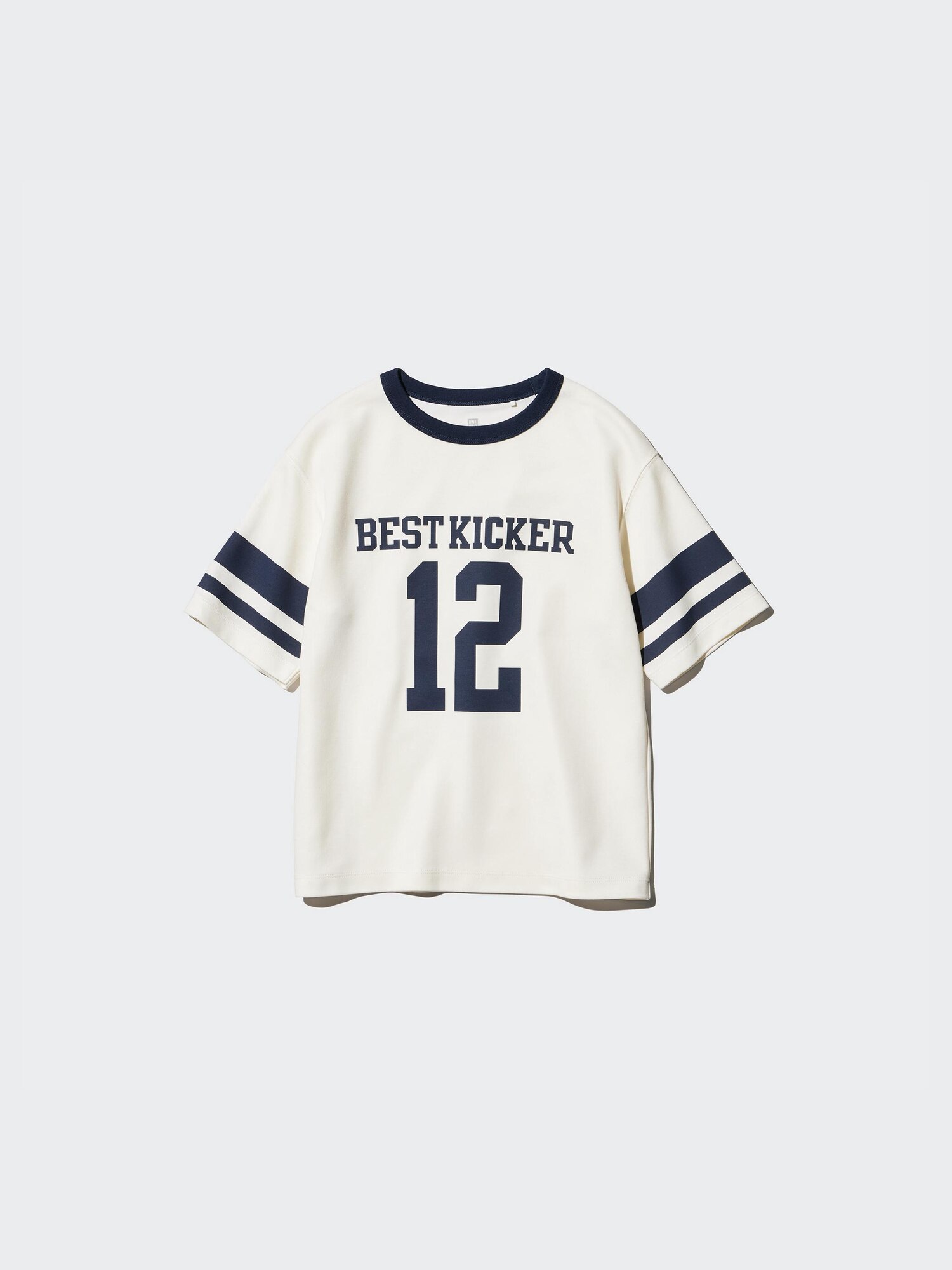 Детская футболка с круглым вырезом из хлопка AIRism с графическим принтом (линии)