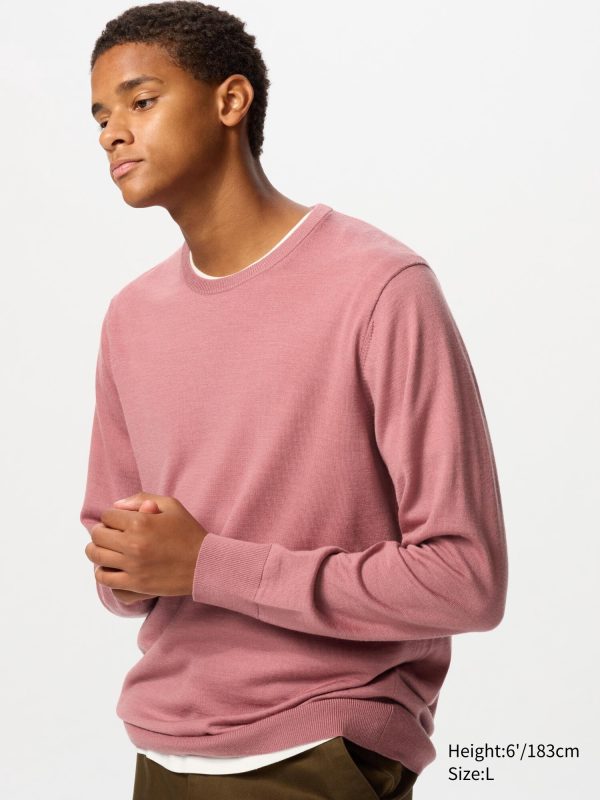 Джемпер с круглым вырезом из 100% мериноса