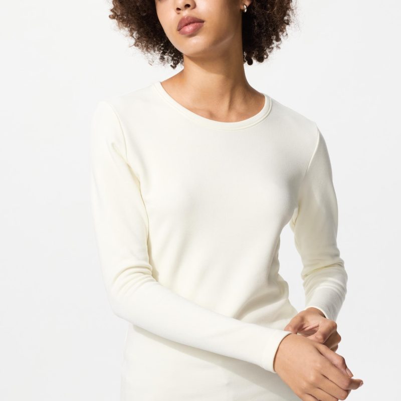 Ультратеплая футболка HEATTECH с круглым вырезом горловины (длинный рукав)