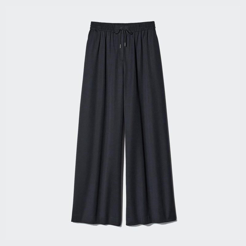 Широкие брюки из отглаженной шерсти