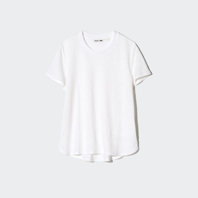 Футболка с круглым вырезом из 100% льна