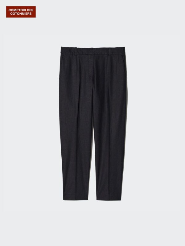 Льняные хлопчатобумажные брюки по щиколотку