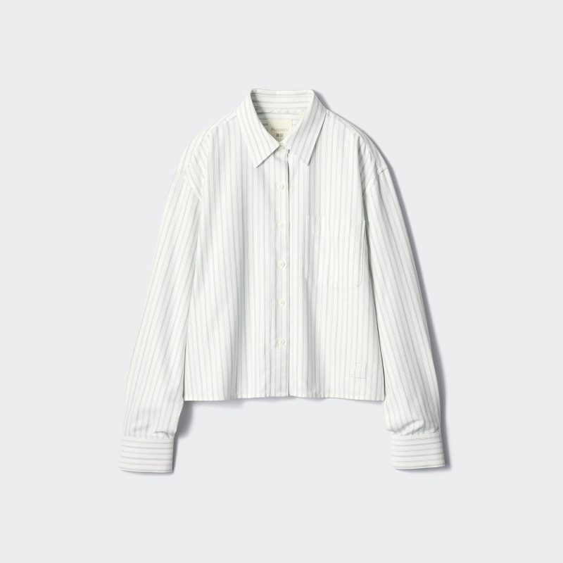 Оксфордская рубашка свободного покроя (в полоску)