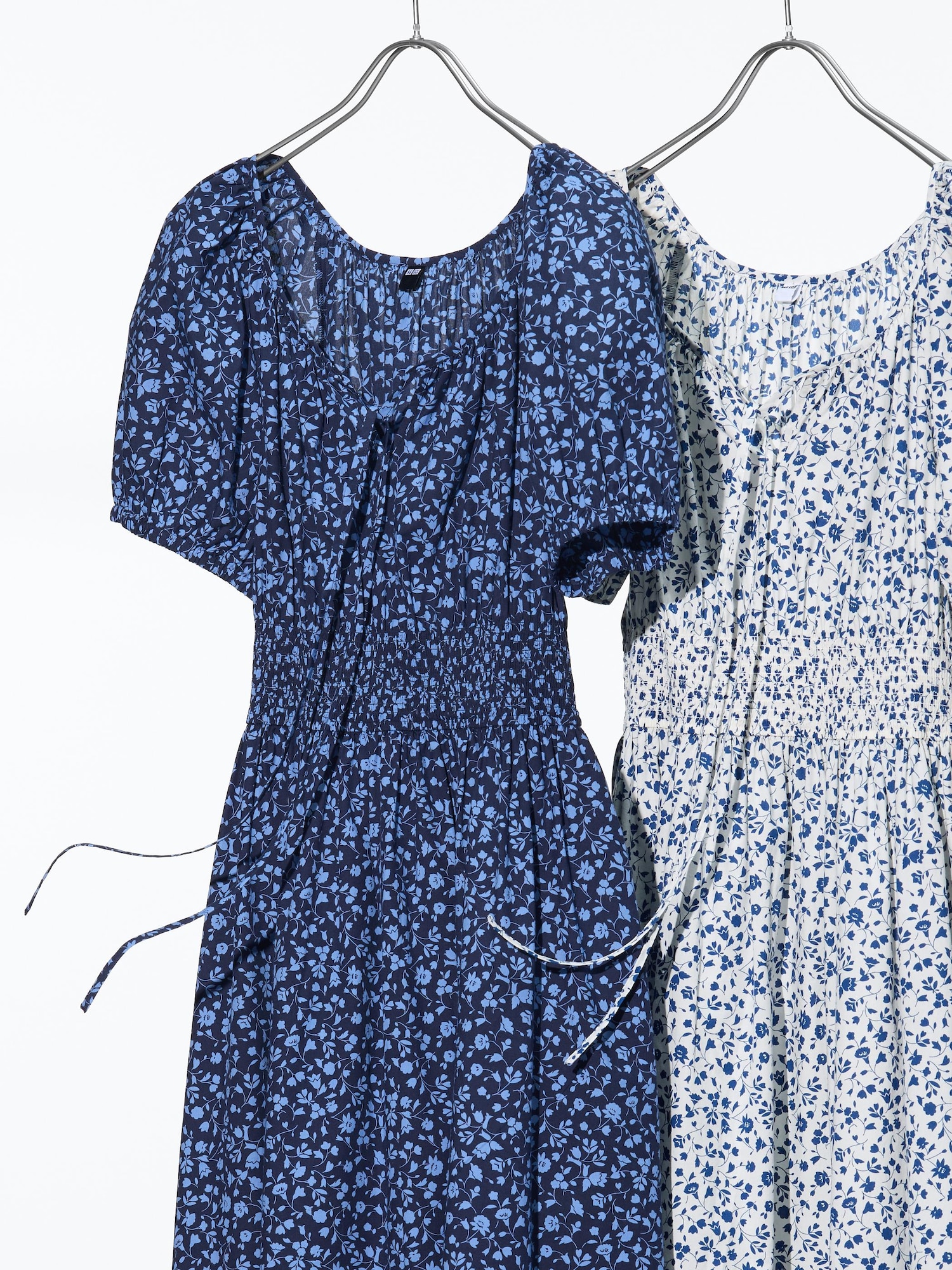 Платье с объемным рукавом (короткий рукав, принт)